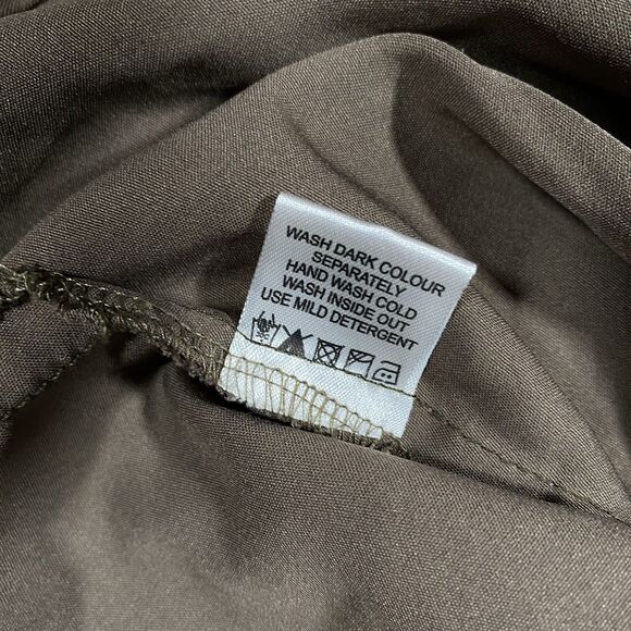 Soch Women's Sz Lg Boho Tunic Top CottageCore Olive Green Hippie Coquette Angel - Picture 4 of 7